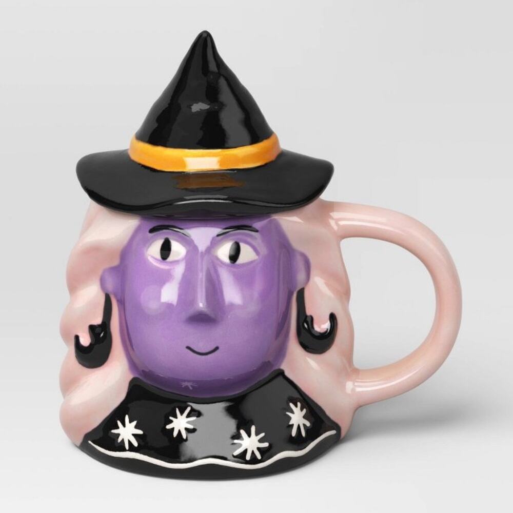 NWT Witch Figural Halloween Mug with Lid 8 oz Hyde and Eek - Picture 3 of 4